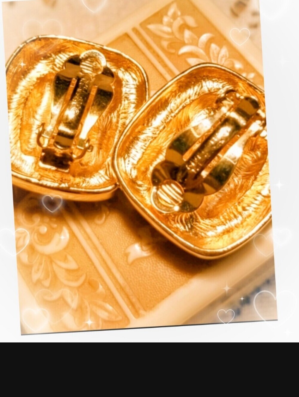 VTG GIVENCHY PARIS NEW YORK logo earrings - Picture 3 of 5
